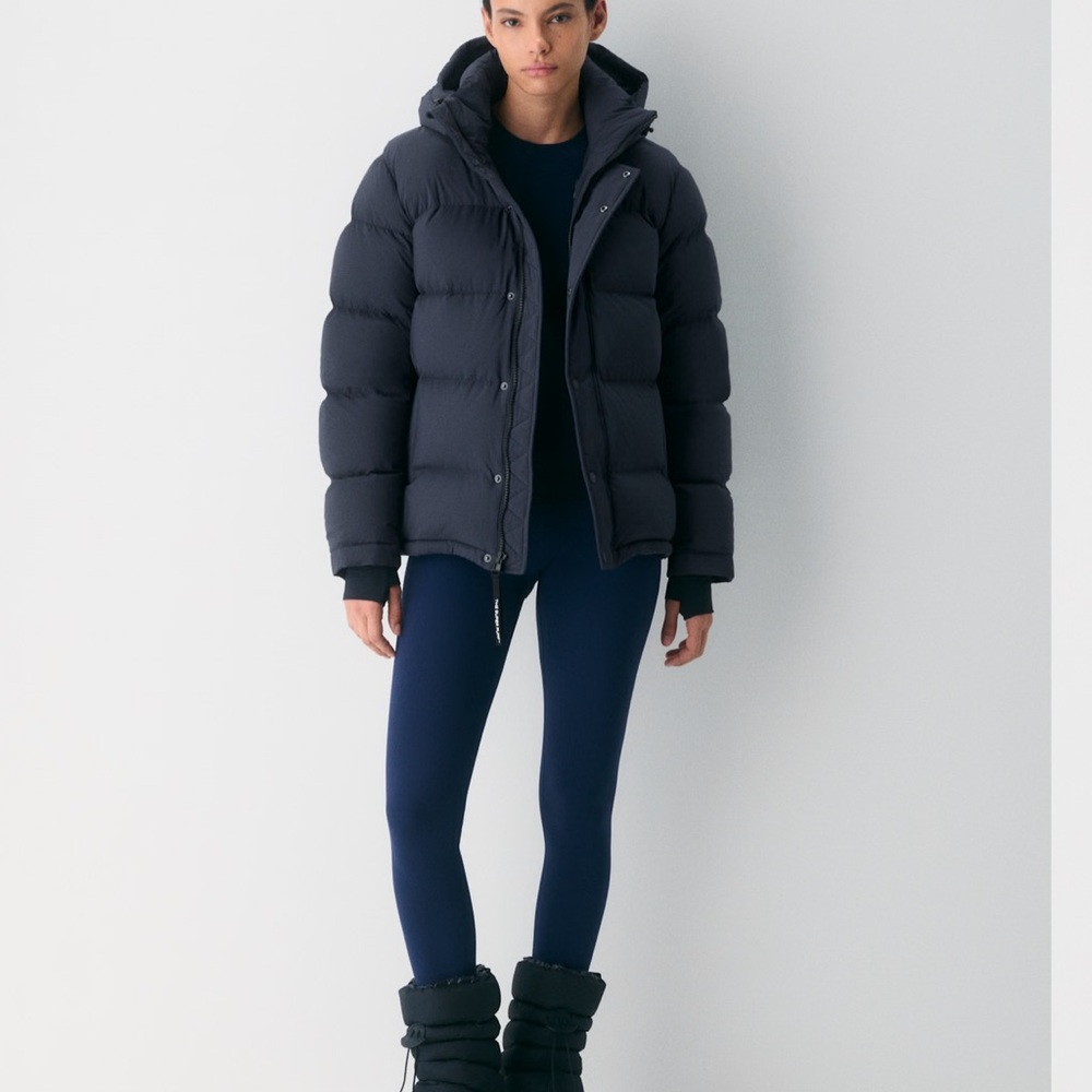 Aritzia Super Puff Navy Coat